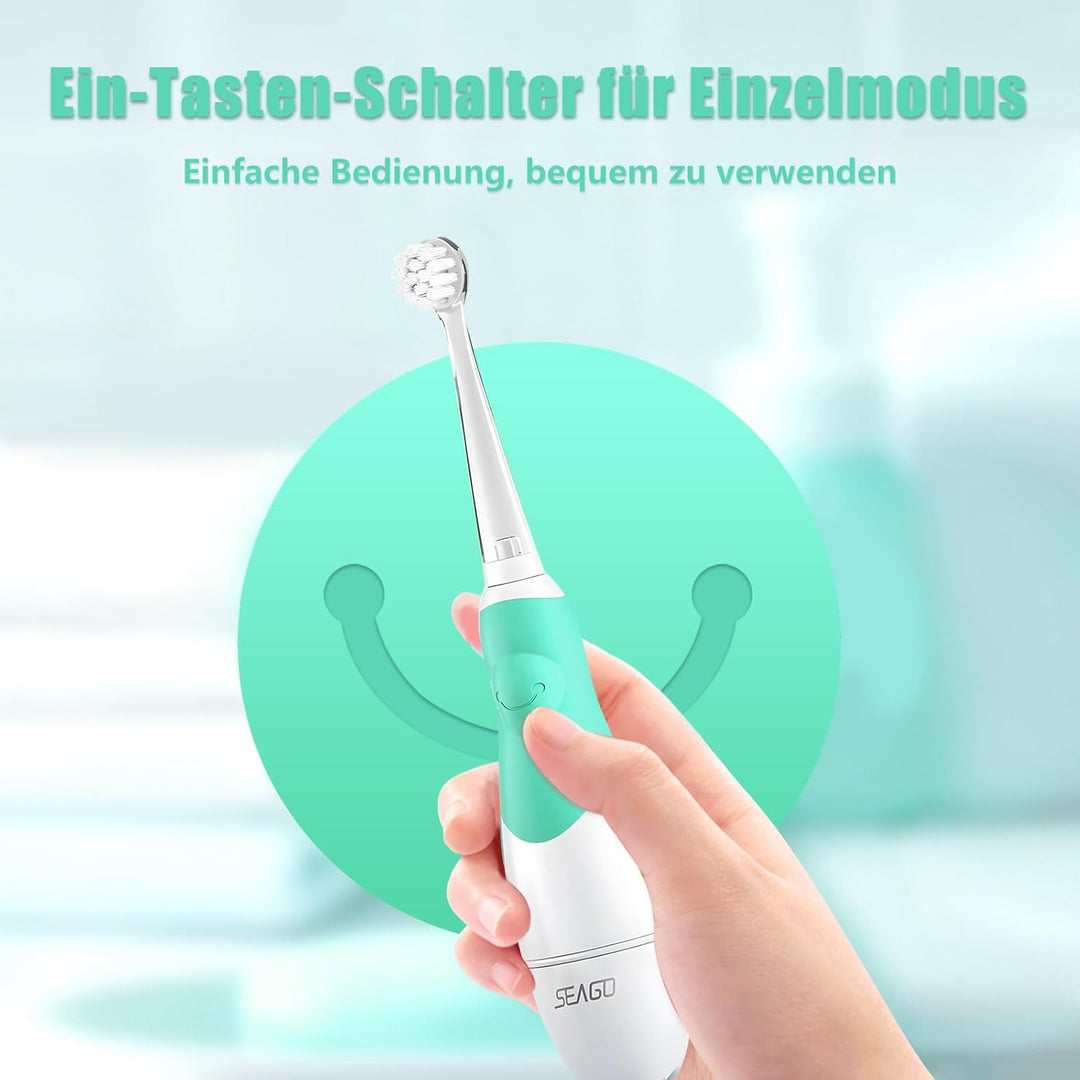 Seago SG-513 Elektrische Zahnbürste Kinder Baby Kinderzahnbürste Elektrisch ab 0-3 Jahre mit LED Lic