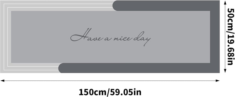 YeahBoom Super Absorbierende Bodenmatte,50*150cm Schmutzabweisend Bodenmatte Für Bad,Rutschfest Küch