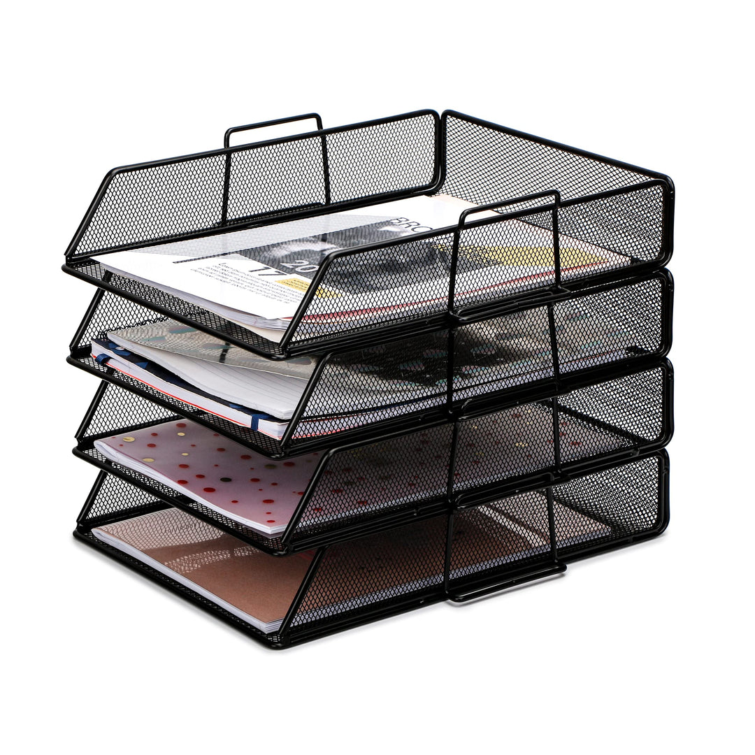 EXERZ Briefablagen 2tlg/ Papiersortierer/Schreibtisch multifunktionaler Organiser/Dateihalter für Bü
