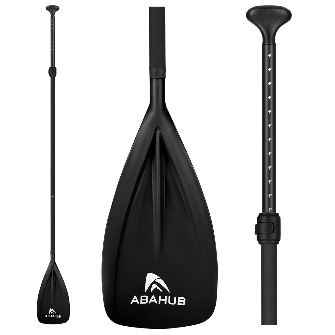 Abahub SUP Paddel 3teilig Stand Up Teleskoppaddel 173-213cm Aluminium mit PU Beschichtung für SUP Bo