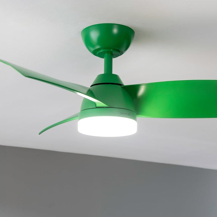 Cecotec Deckenventilator EnergySilence Aero 3050 Mint, 36 Zoll Spannweite | LED-Licht 22 W, 3 Lichtf