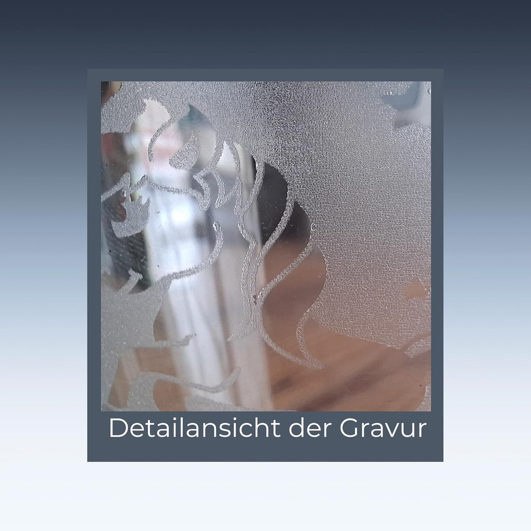 LUXENTU Bierglas mit Gravur, Willi Becher mit 0,5 Liter Eichung, Persönliche Lasergravur mit Name &
