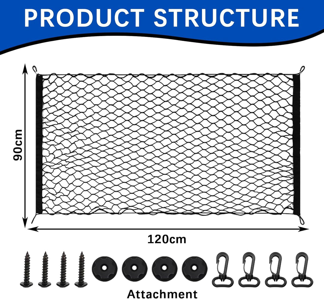 Auto Schutznetz Barriere,120 * 90 cm Hunde Gepäcknetz Rücksit Mit Haken,Hunde Rücksitz Barriere,Auto
