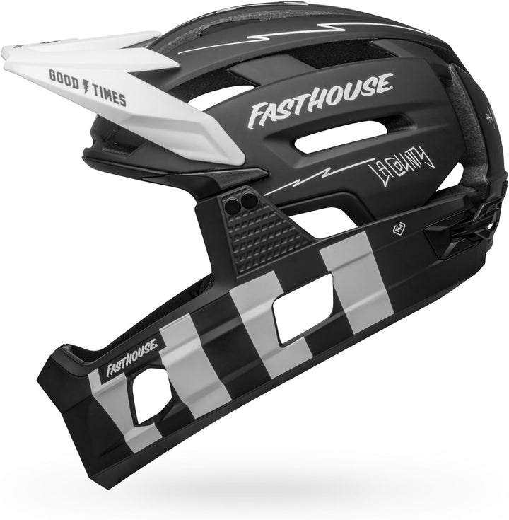 BELL Herren Super Air Helm M Matte Black/White Fasthouse, M Matte Black/White Fasthouse