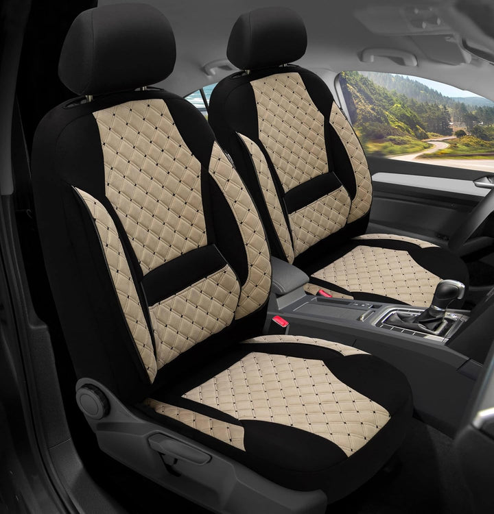 BREMER SITZBEZÜGE Mass Sitzbezüge Schonbezüge für Mercedes GLK X204 TK605 TK605 - Beige / Schwarz GL