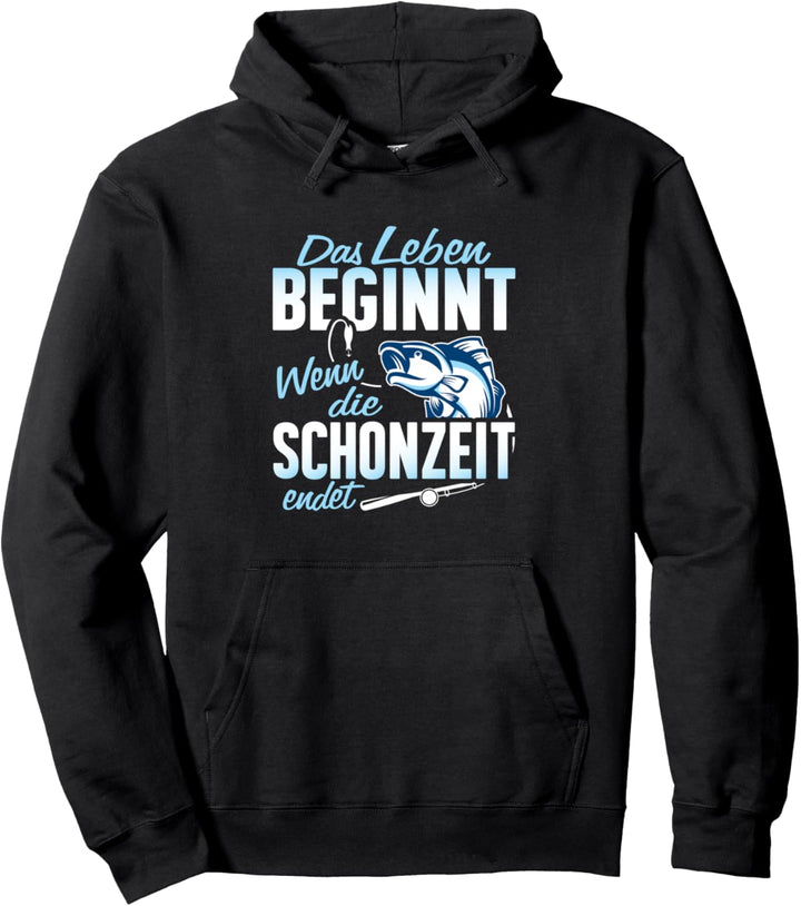 Angler - Fische angeln Schonzeit Angel Witz Spruch Pullover Hoodie