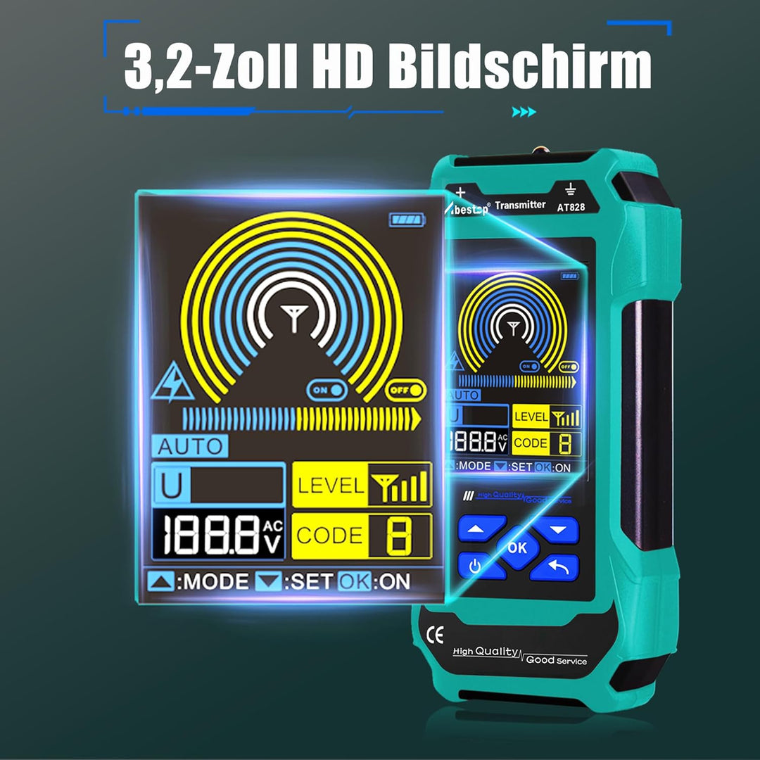 Abestop AT828 Kabel Tester Locator Undergroud Drähte/Kabel, Wasser/Gas Pipeline Pfade Tracing Multif