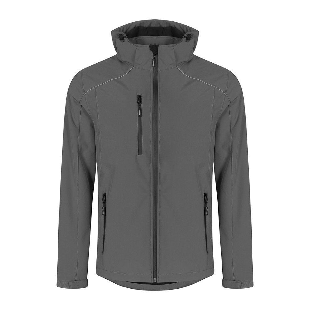Softshell Jacke Plus Size Herren, Stahlgrau, 5XL