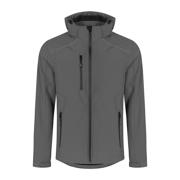 Softshell Jacke Plus Size Herren, Stahlgrau, 5XL