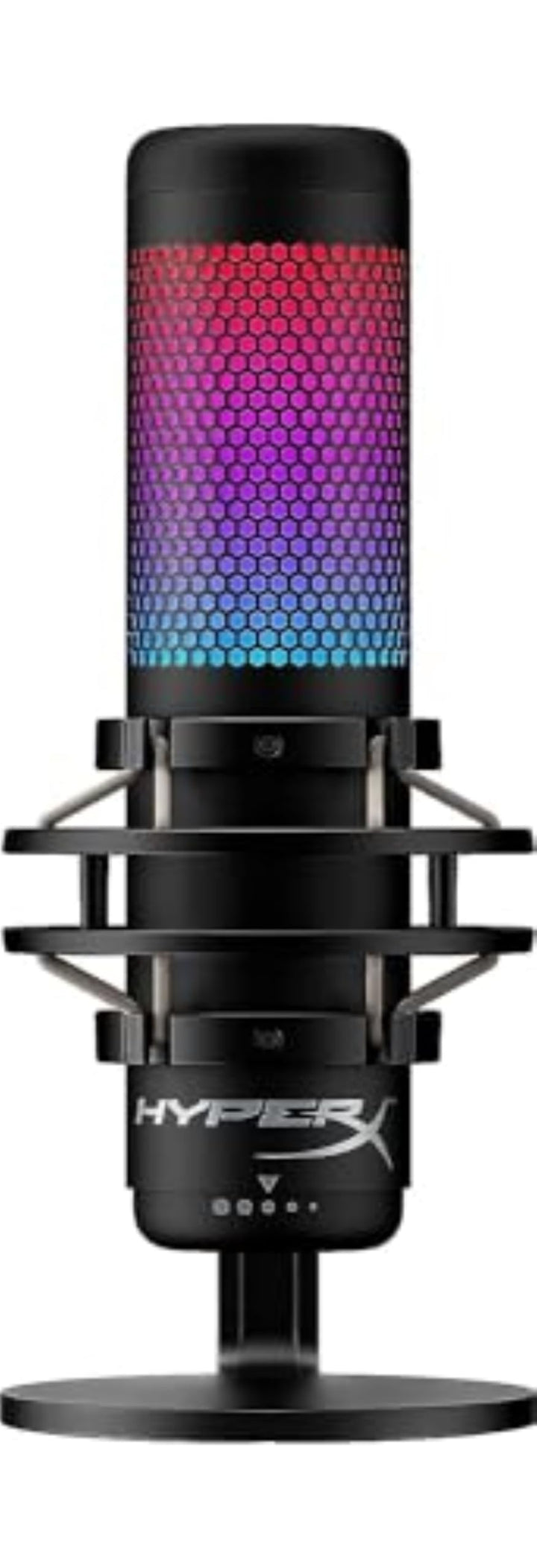 HyperX QuadCast S, RGB USB-Kondensatormikrofon für PC, PS5, Mac, Stossgeschützte Halterung, 4 Richtc