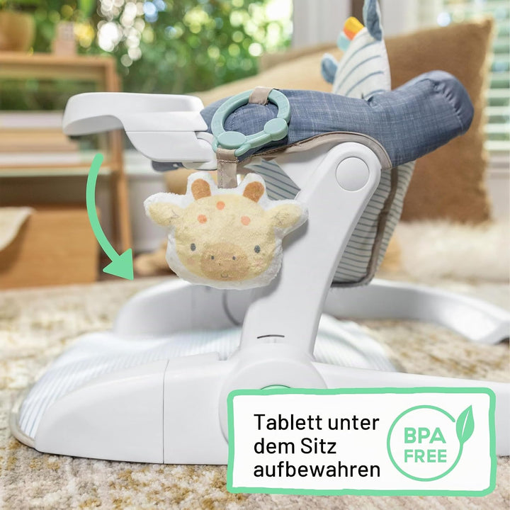 Ingenuity Prop Spot Sitzlernsitz Bodensitz für Baby, abnehmbares Tablett, 2 verknüpfbare Spielzeuge,