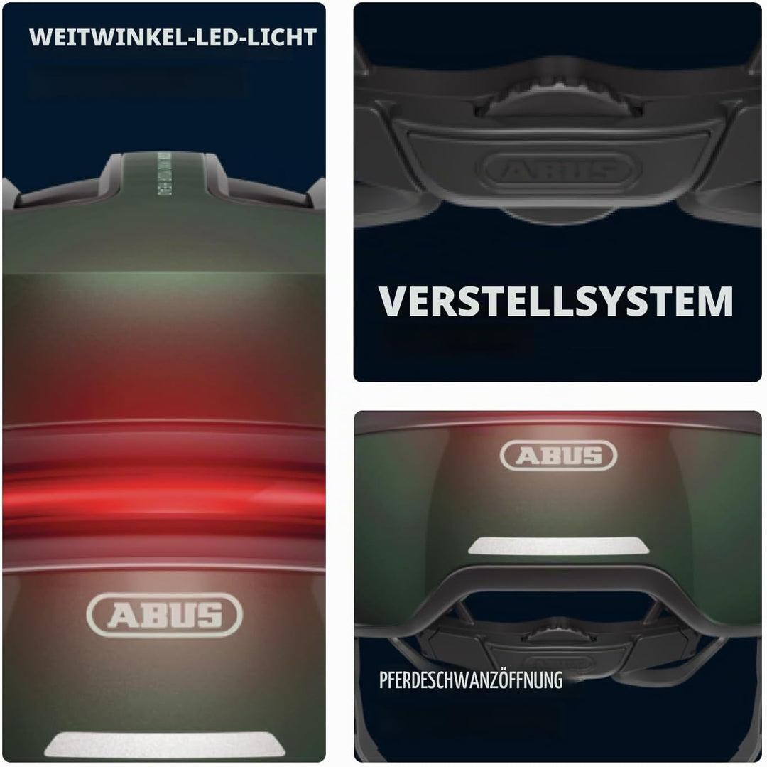 ABUS Urban Helm HUD-Y - mit magnetischem, aufladbarem LED-Rücklicht &amp; Magnetverschluss - cooler Fahr