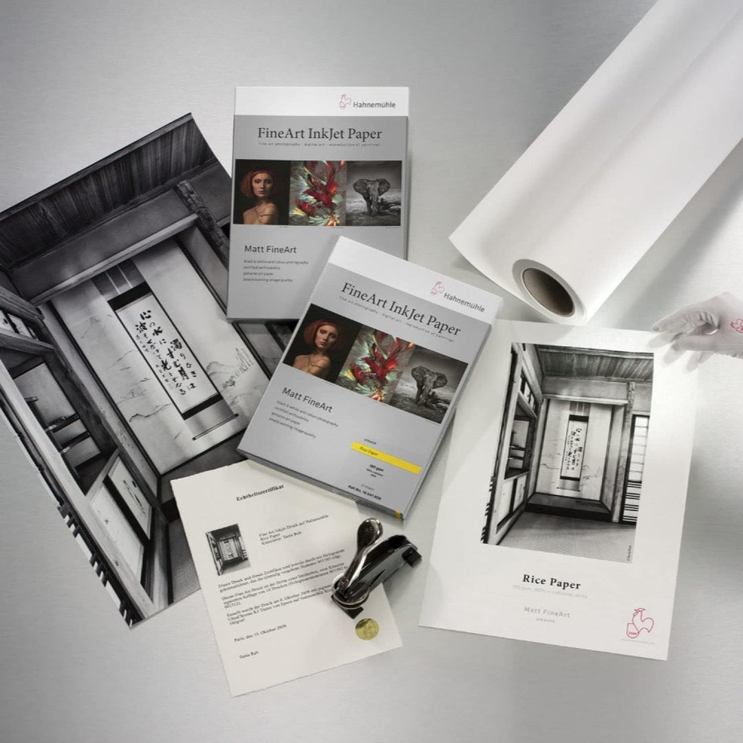 Hahnemühle 10641008 Digital FineArt Rice Papier, 100 g/m², DIN A4, 210 x 297 mm, weiss