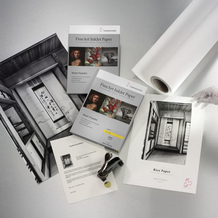 Hahnemühle 10641008 Digital FineArt Rice Papier, 100 g/m², DIN A4, 210 x 297 mm, weiss
