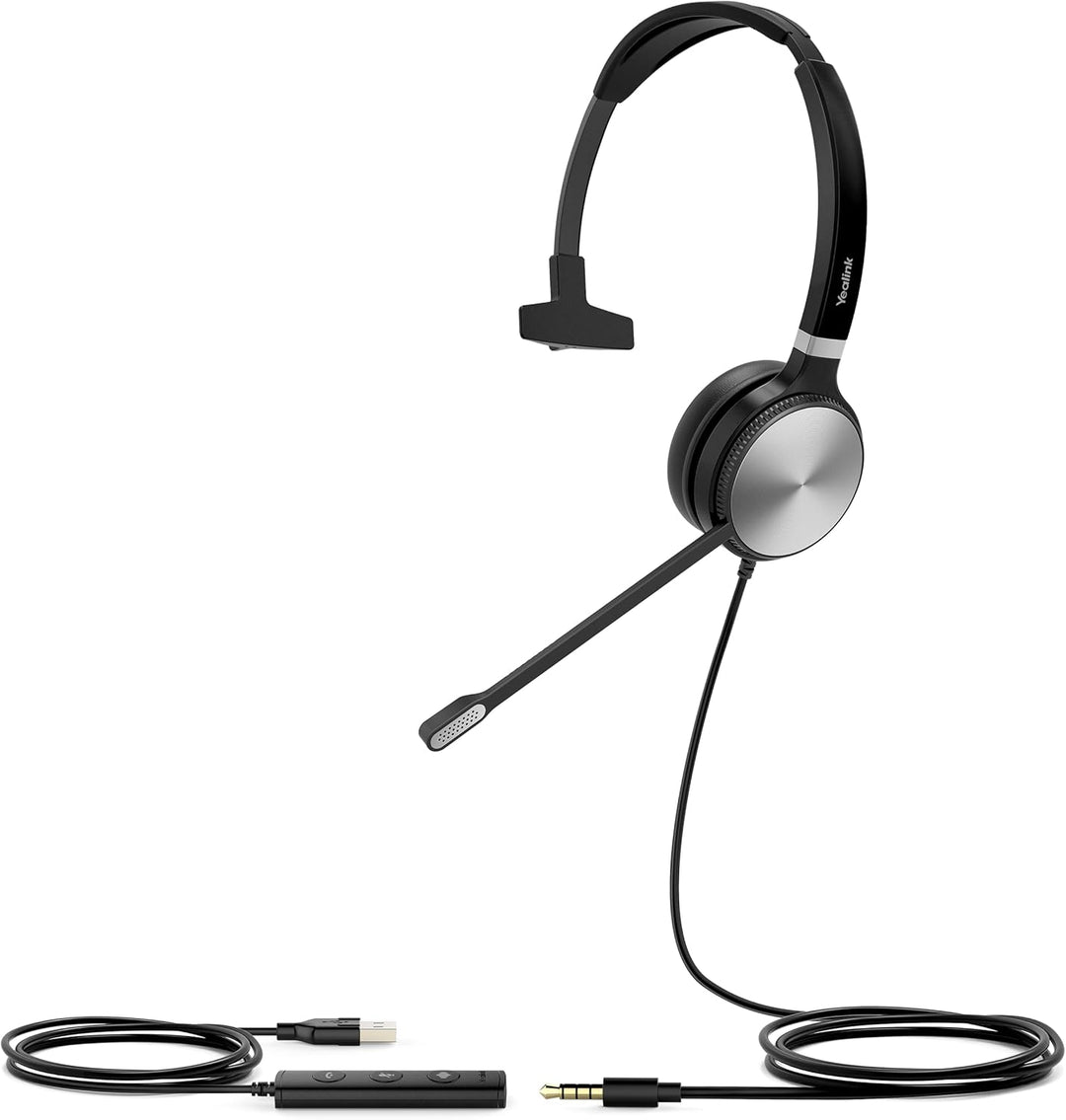 Yealink UH34 SE Mono UC USB-A Monaural Headset mit Noise Cancelling Mikrofon