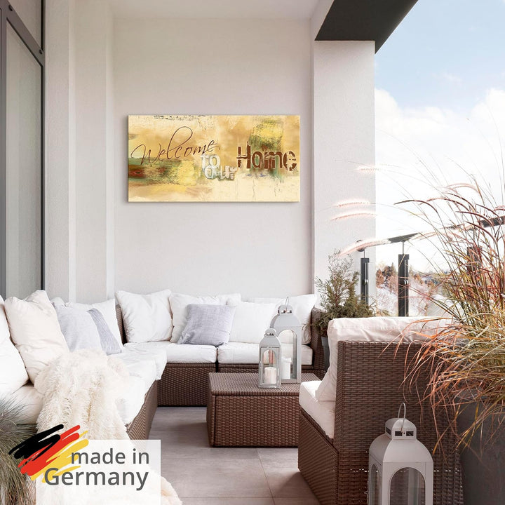 ARTland Wandbild Alu Verbundplatte für Innen & Outdoor Bild 60x30 cm Bilder mit Sprüchen Home Abstra