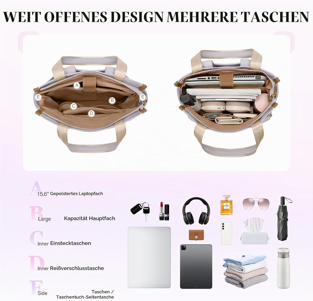 GOLF SUPAGS Convertible Laptop-Rucksack für Frauen Casual Daypack Notebook Tote Bag für Arbeit Hochs