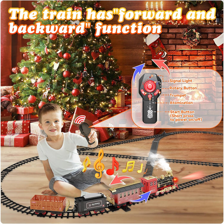 Hot Bee Ferngesteuertes Zugset mit Luxuriösem Gleis, Zug Spilzeug Set Remote Control Rc Zug+luxusbah