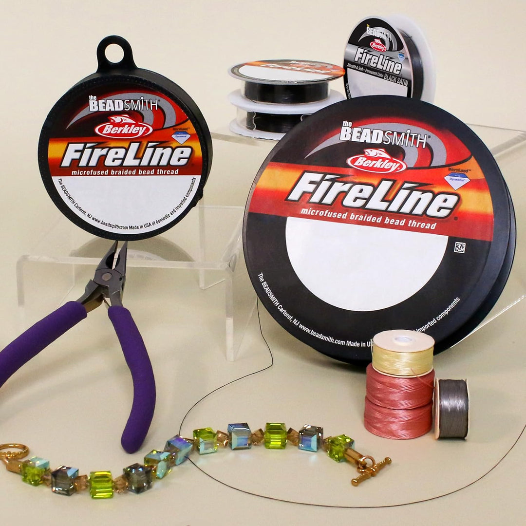 The Beadsmith Fireline von Berkley, mikroverschmolzenes, geflochtenes Garn, für Nadeln mit Zugfestig