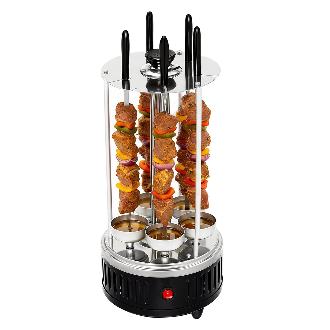 Elektrogrill Tischgrill Elektrisch, 1000W Elektrische Grill Vertikaler Drehgrillmaschine 400-500℃ mi