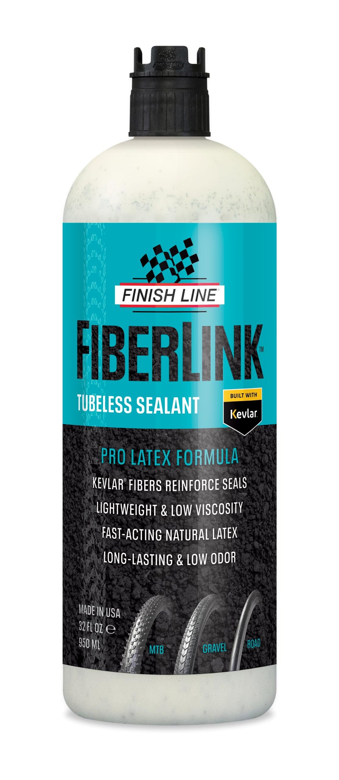 Finish Line Unisex – Erwachsene Reifendichtmittel, weiss, 1 l
