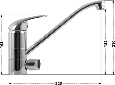 'aquaSu® Küchenarmatur Concordia | Wasserhahn Küche | Niederdruck Spültischarmatur mit Geräteanschlu