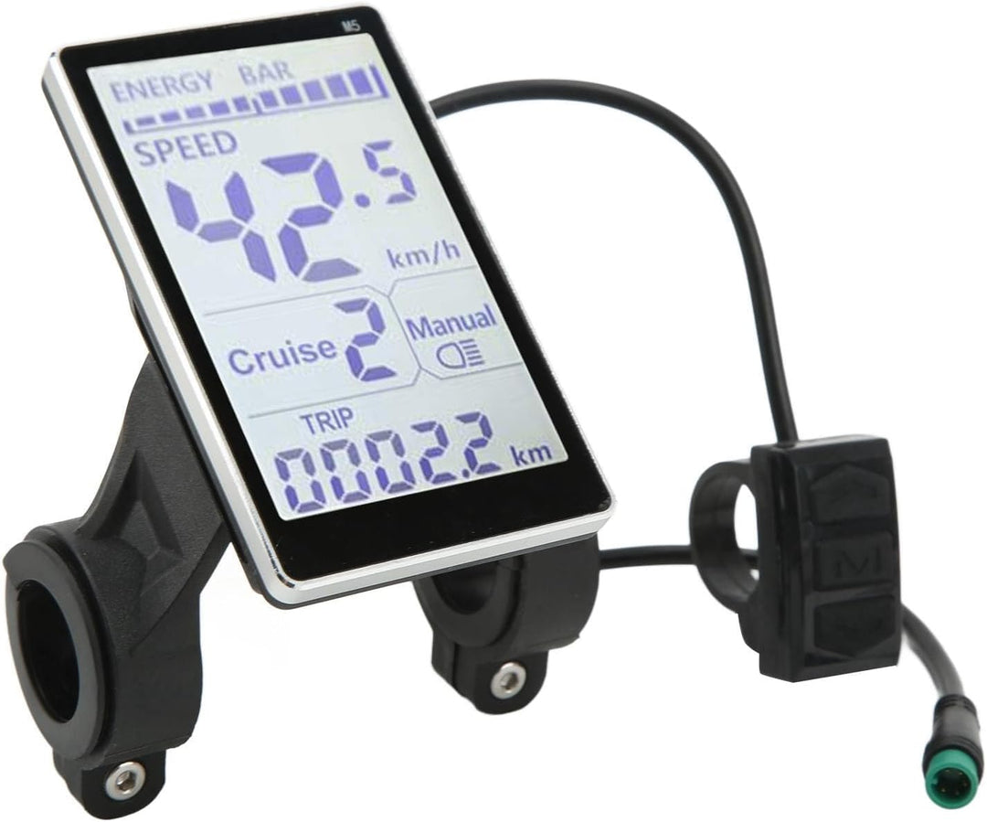 LCD Display, Elektrofahrrad LCD Messgerät 5 Pin 24V 36V 48V 60V Universal E Scooter M5 LCD Panel Bil