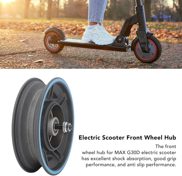 Elektroroller Vorderradnabe für MAX G30D, E-Scooter Vorderrad Nabe Aluminiumlegierung E-Roller Radna