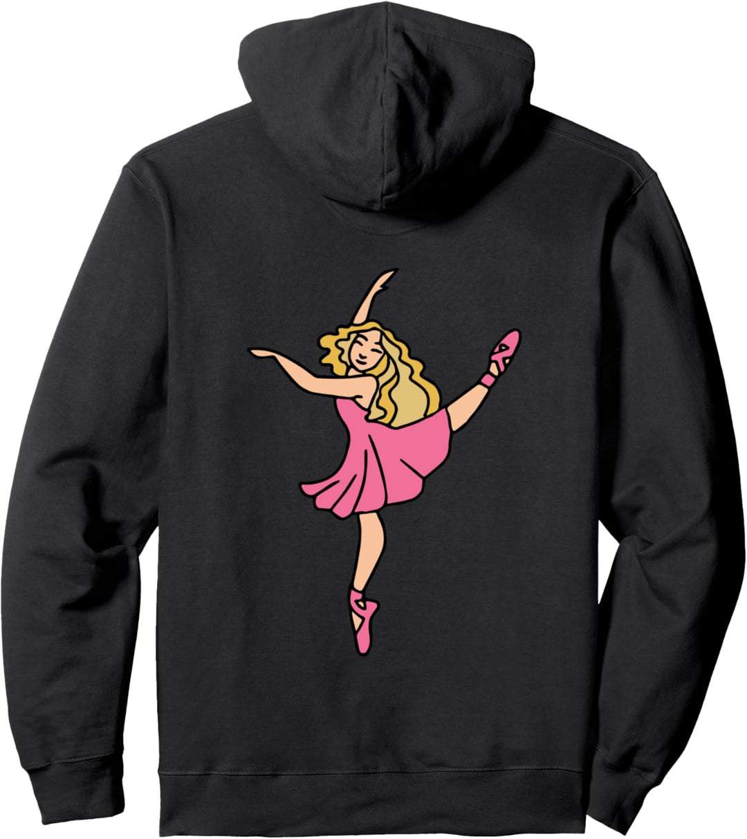 I Love Ballet ballerina art Pullover Hoodie