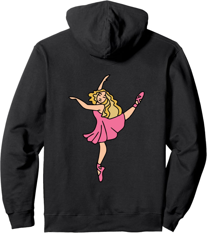 I Love Ballet ballerina art Pullover Hoodie