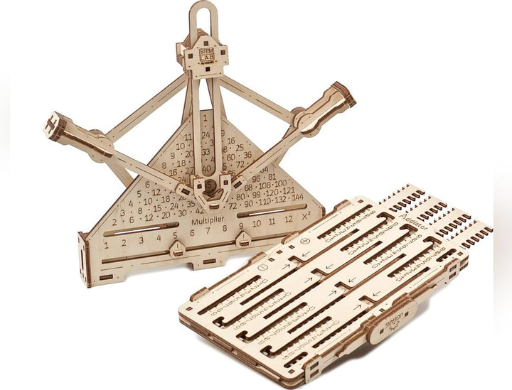 UGEARS STEM Lab 3D Puzzle - Arithmetik-Kit STEM Set - Modellbausatz aus Holz - STEM Spielzeug mit Ap