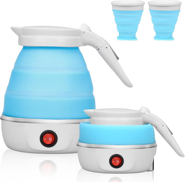 Faltbarer Wasserkocher 600ml Mini Wasserkocher Reise Wasserkocher Klein Faltbarer Wasserkocher Silik