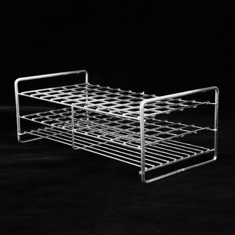 Snufeve6 Reagenzglasständer mit quadratischem Loch, Edelstahl Reagenzglasständer Reagenzglashalterun