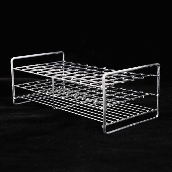 Snufeve6 Reagenzglasständer mit quadratischem Loch, Edelstahl Reagenzglasständer Reagenzglashalterun