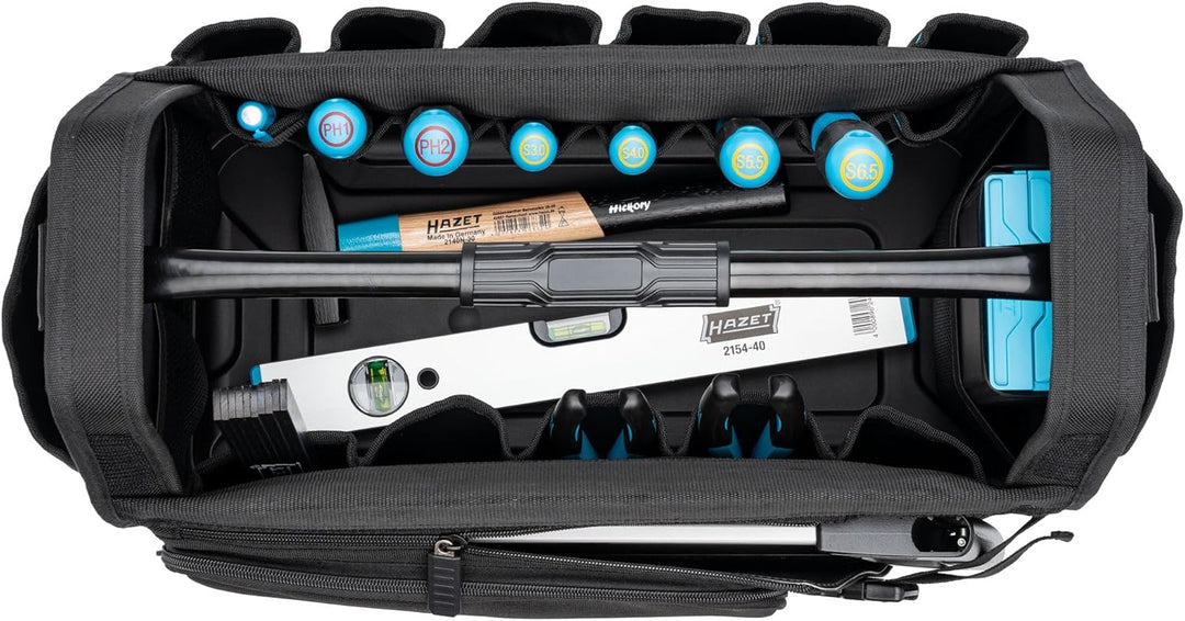 HAZET Universal Werkzeugtasche 191T-6/73, gross, 73-teilig, mit Säge, Wasserwaage, Schraubendrehern,