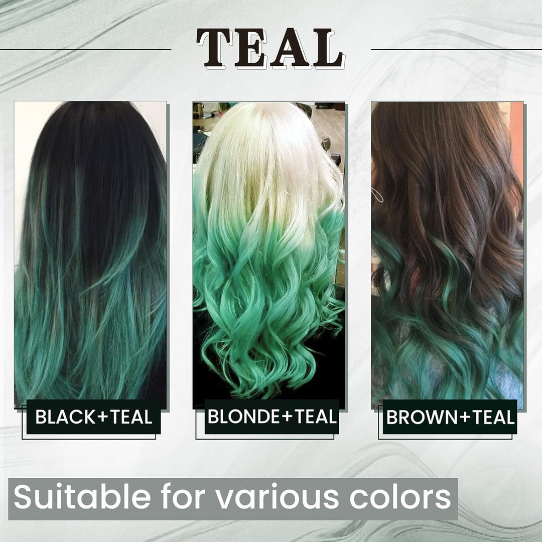 RUNATURE Teal Bonding Extensions Echthaar Teal I Tip Echthaar Extensions Bonding Keratin Haarverlang