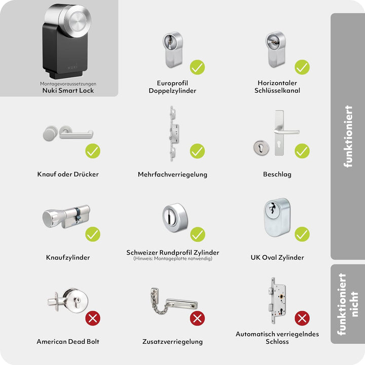 EKEY UNO 200228 Fingerprint mit Akku inkl. Nuki Smart Lock 3.0 Pro schwarz, Akkubetriebenes Nachrüst