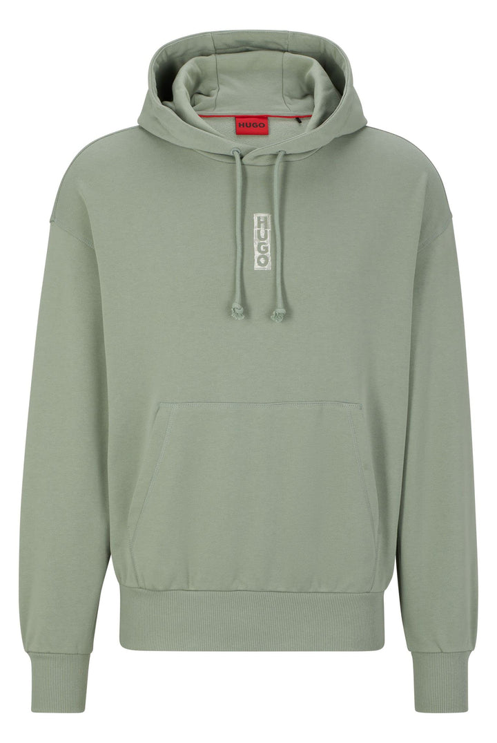 HUGO Herren Diushi Relaxed-Fit Hoodie aus Baumwolle mit Marker-Logos M Light/Pastel Green330, M Ligh