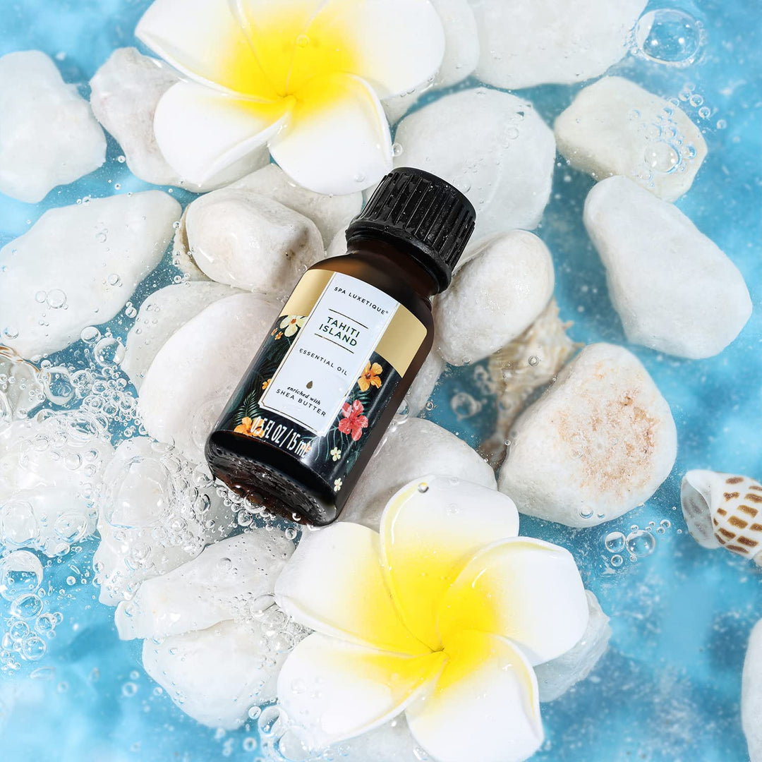 Geschenksets -Spa Luxetique 8pcs Tahiti Insel Badesets mit ätherischem Öl,Verwöhnen Geschenke für Fr
