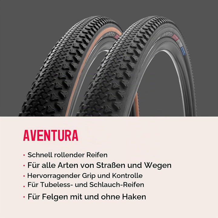 VREDESTEIN Aventura Buitenband, Black/Black, 700x38C