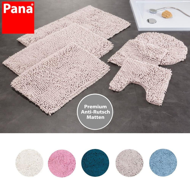 PANA Chenille Badematte in versch. Farben und Grössen • Badteppich aus weichen Fasern • saugstark &