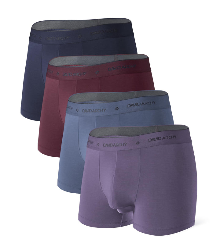 DAVID ARCHY Herren Boxershorts Mehrfachpack, Mirco Modal Stretcken Klassischer Retroshorts, Unterhos