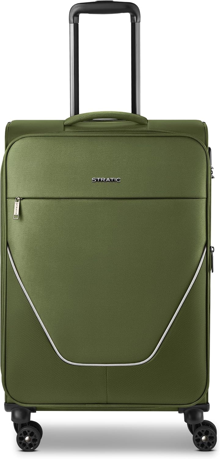 Stratic Check-in Koffer für Damen und Herren | mittelgrosser Trolley 42 x 26 x 65 cm aus hochwertige