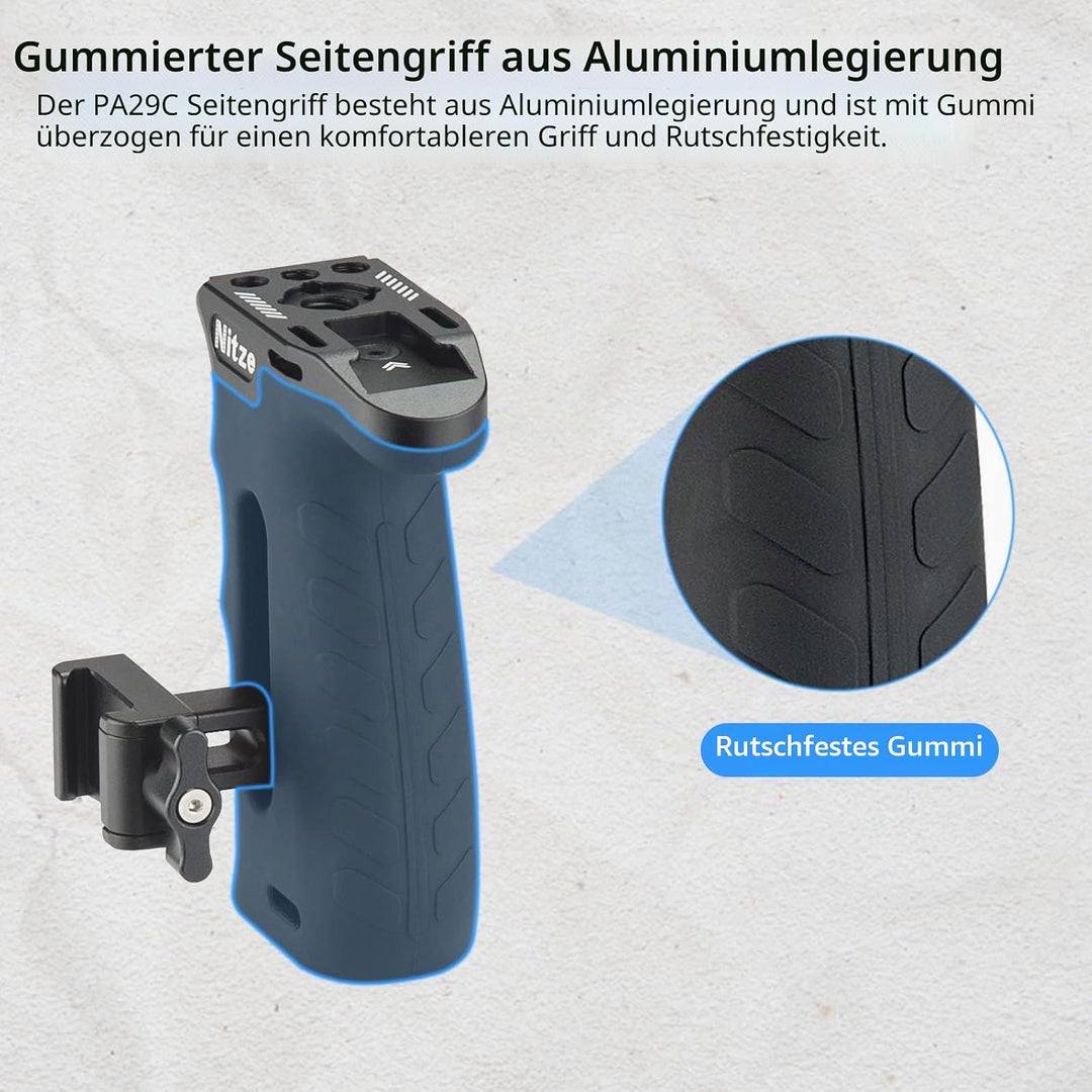 Nitze Side Handle NATO Clamp, Seitengriff mit NATO-Klemme für Linke Oder Rechte Hand, Mini Side Grip