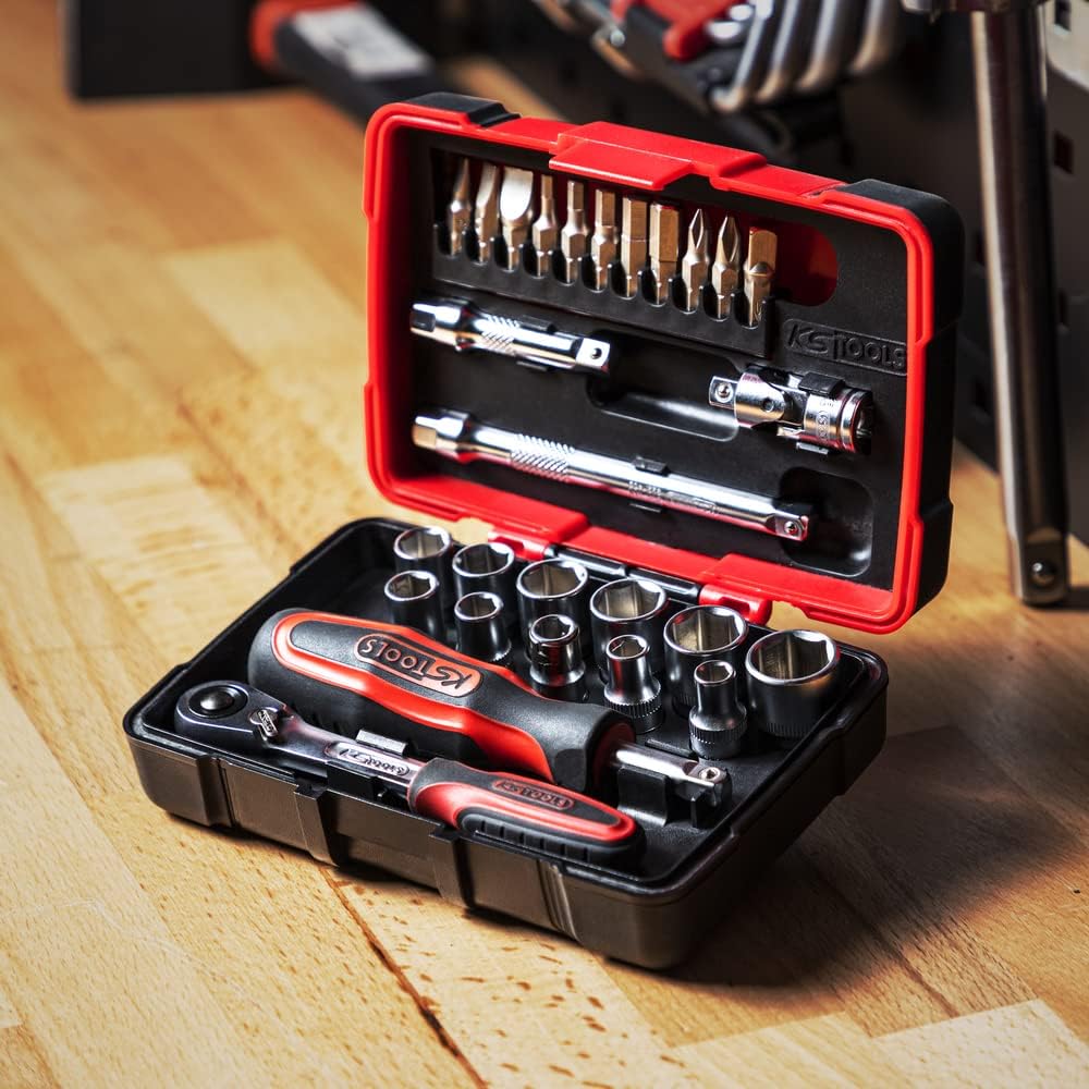 KS Tools 922.0626 922.0626 Ultimate Steckschlüsselsatz, 1/4 Zoll, 27-teilig Steckschlüsselsatz und Z
