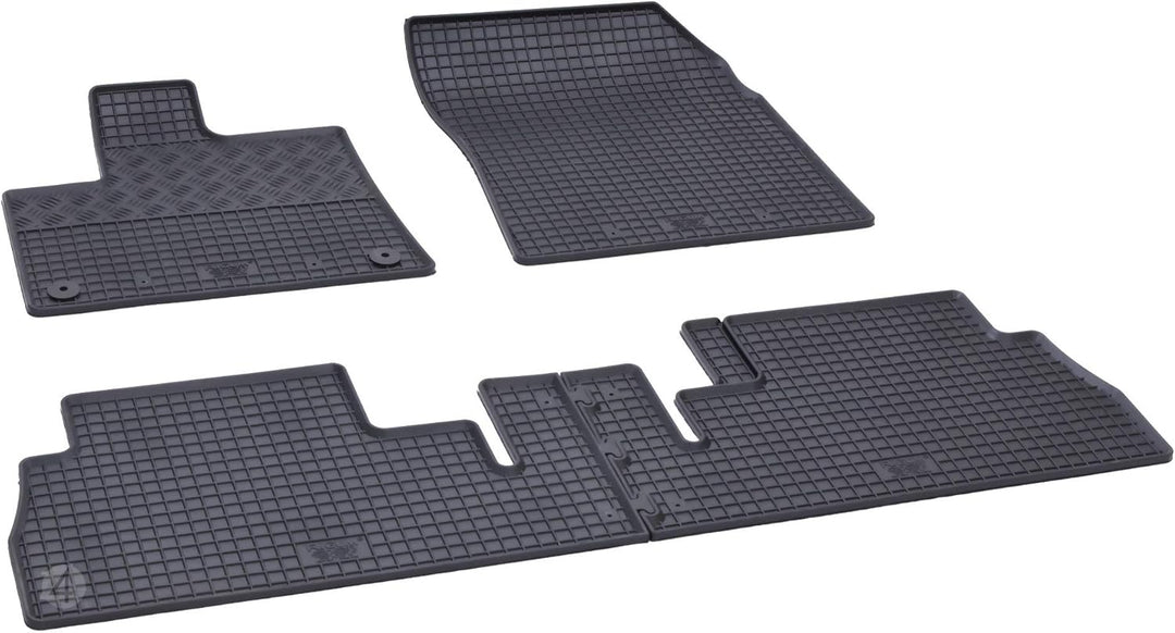 Passgenaue Kofferraumwanne und Gummifussmatten geeignet für Peugeot Rifter L2 5-Sitzer ab 2019 + Gur