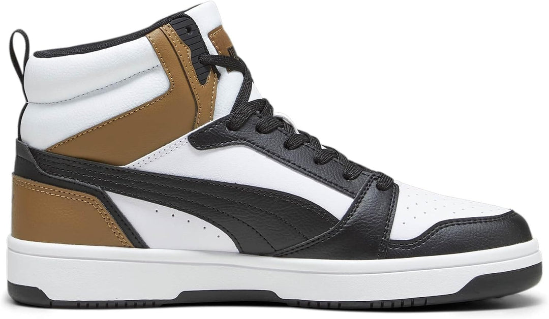 Puma Unisex Rebound V6Sneaker 40 EU Puma White Puma Black Chocolate Chip, 40 EU Puma White Puma Blac