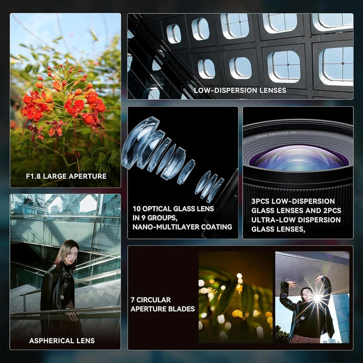 EACHSHOT Yn11Mm F1.8S Lens W/Remote Controller for Sony 11Mm F1.8 Large Aperture Fixed Prime Lens Au