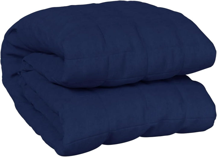 Homgoday Gewichtsdecke aus blauem Stoff, 200 x 200 cm, 13 kg, Decken für Haus und Garten