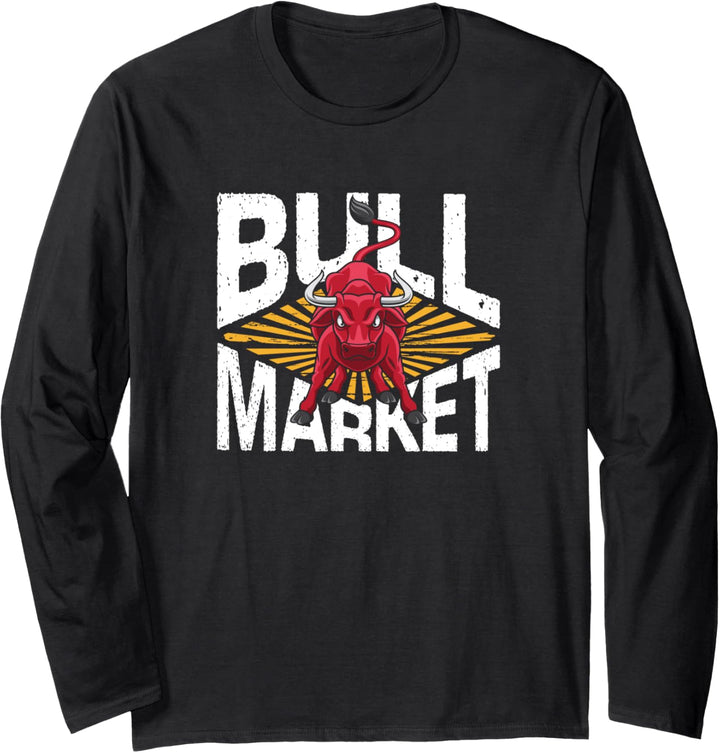 Feeling Bullish Stock Market Trader Bull Traders Trading Langarmshirt